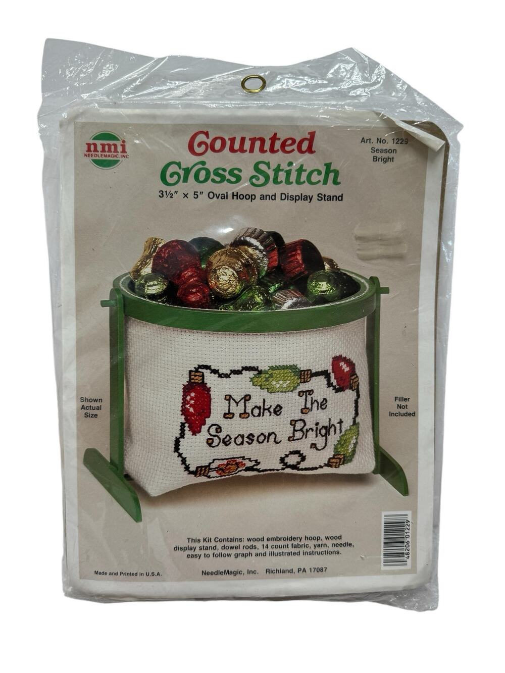 Vintage *NEW* NMI NEEDLEMAGIC Make The Season Bright Counted Cross Stitch Kit